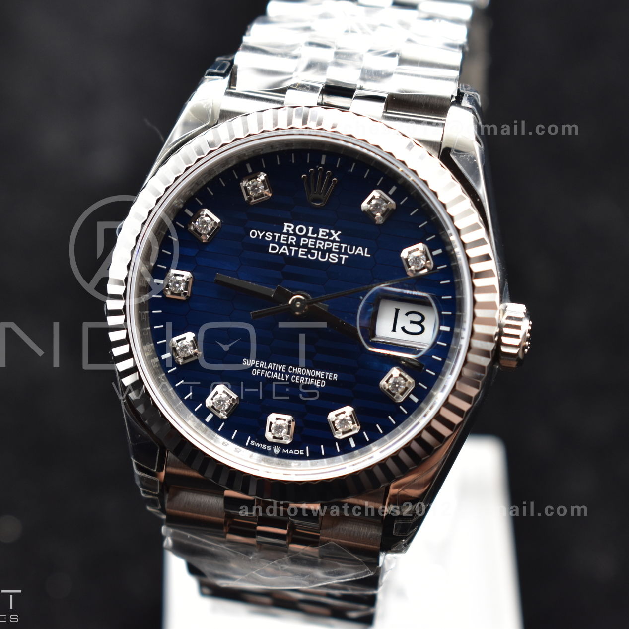 DateJust 36 SS 126234 VSF 1:1 Best Edition 904L Steel Blue Diamond Dial On Jubilee Bracelet VS3235